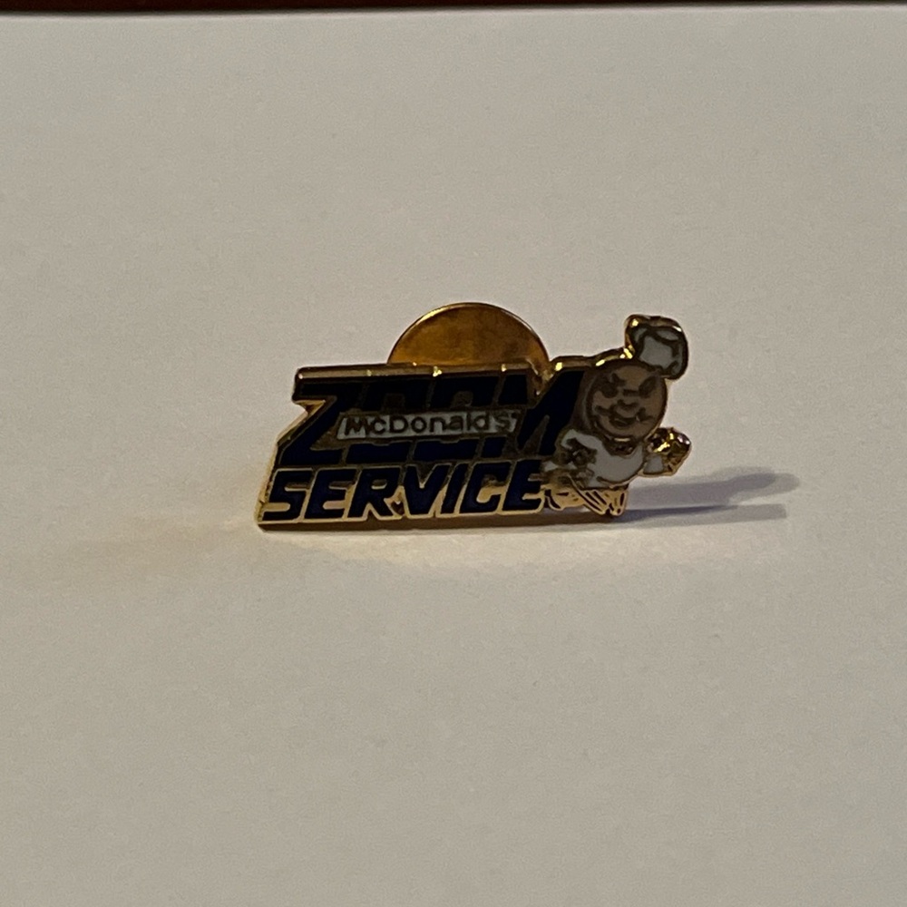Vintage‎ McDonald’s Zoom Service Speedee Employee Lapel Hat Pin